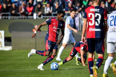 Antoine Makoumbou of Cagliari Calcio during Italian soccer Serie B match Cagliari Calcio vs Benevento Calcio at the Unipol Domus in Cagliari, Italy, February 11, 2023 - Credit: Luigi Can