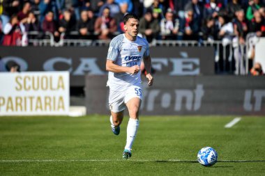 Frederic Shtjefan Veseli of Benevento Calcio during Italian soccer Serie B match Cagliari Calcio vs Benevento Calcio at the Unipol Domus in Cagliari, Italy, February 11, 2023 - Credit: Luigi Can
