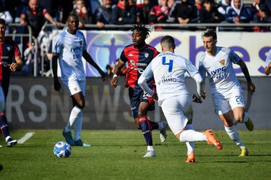 Antoine Makoumbou of Cagliari Calcio during Italian soccer Serie B match Cagliari Calcio vs Benevento Calcio at the Unipol Domus in Cagliari, Italy, February 11, 2023 - Credit: Luigi Can