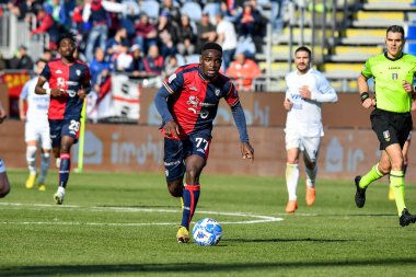 Zito Andre Sebastiao Luvumbo of Cagliari Calcio during Italian soccer Serie B match Cagliari Calcio vs Benevento Calcio at the Unipol Domus in Cagliari, Italy, February 11, 2023 - Credit: Luigi Can