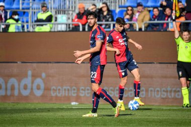 Nunzio Lella of Cagliari Calcio during Italian soccer Serie B match Cagliari Calcio vs Benevento Calcio at the Unipol Domus in Cagliari, Italy, February 11, 2023 - Credit: Luigi Can