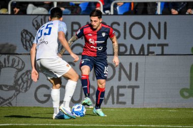 Vincenzo Millico of Cagliari Calcio during Italian soccer Serie B match Cagliari Calcio vs Benevento Calcio at the Unipol Domus in Cagliari, Italy, February 11, 2023 - Credit: Luigi Can