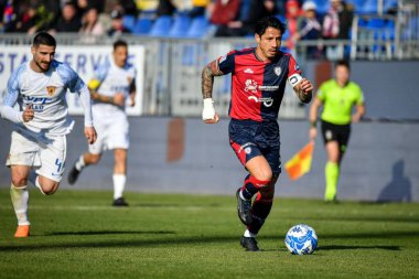 Gianluca Lapadula of Cagliari Calcio during Italian soccer Serie B match Cagliari Calcio vs Benevento Calcio at the Unipol Domus in Cagliari, Italy, February 11, 2023 - Credit: Luigi Can