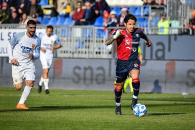 Gianluca Lapadula of Cagliari Calcio during Italian soccer Serie B match Cagliari Calcio vs Benevento Calcio at the Unipol Domus in Cagliari, Italy, February 11, 2023 - Credit: Luigi Can