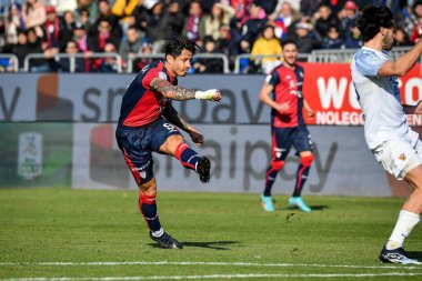 Gianluca Lapadula of Cagliari Calcio during Italian soccer Serie B match Cagliari Calcio vs Benevento Calcio at the Unipol Domus in Cagliari, Italy, February 11, 2023 - Credit: Luigi Can