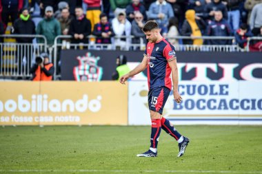 Giorgio Altare of Cagliari Calcio, Espulsione, Red Card during Italian soccer Serie B match Cagliari Calcio vs Benevento Calcio at the Unipol Domus in Cagliari, Italy, February 11, 2023 - Credit: Luigi Can