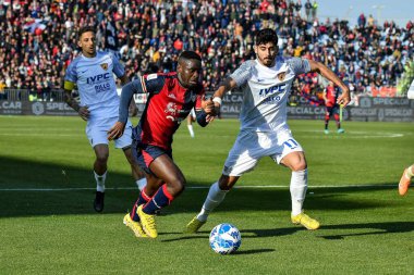 Zito Andre Sebastiao Luvumbo of Cagliari Calcio during Italian soccer Serie B match Cagliari Calcio vs Benevento Calcio at the Unipol Domus in Cagliari, Italy, February 11, 2023 - Credit: Luigi Can