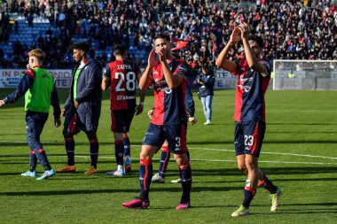 Edoardo Goldaniga of Cagliari Calcio during Italian soccer Serie B match Cagliari Calcio vs Benevento Calcio at the Unipol Domus in Cagliari, Italy, February 11, 2023 - Credit: Luigi Can