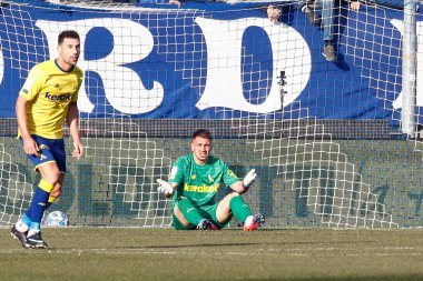 Riccardo Gagno (Modena) during Italian soccer Serie B match Brescia Calcio vs Modena FC at the Mario Rigamonti stadium in Brescia, Italy, February 11, 2023 - Credit: Luca Dilibert