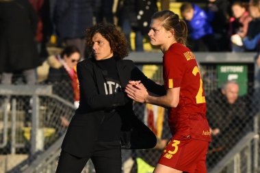 Rita Guarino of F.C. Inter Women during the 17th day of the Serie A Championship between A.S. Roma Women and F.C. Inter Women at the Stadio Tre Fontane on 11th of February, 2023 in Rome, Italy. - Credit: Domenico Cippitelli/LiveMedi