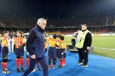 Coach Jose Mourinho (AS Roma) during italian soccer Serie A match US Lecce vs AS Roma at the Via Del Mare stadium in Lecce, Italy, February 11, 2023 - Credit: Emmanuele Mastrodonat
