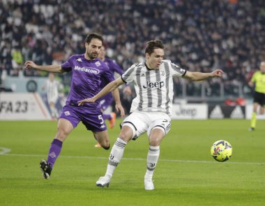 Federico Chiesa of Juventus during the Italian serie A, football match between Juventus Fc and Acf Fiorentina on 12 February 2023 at Allianz Stadium, Turin, Italy. Photo Ndrerim Kaceli - Credit: Nderim Kaceli/LiveMedi