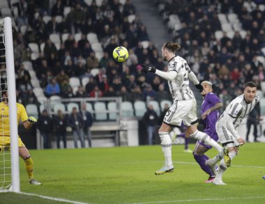 Adrien Rabiot of Juventus scoring a goal during the Italian serie A, football match between Juventus Fc and Acf Fiorentina on 12 February 2023 at Allianz Stadium, Turin, Italy. Photo Ndrerim Kaceli - Credit: Nderim Kaceli/LiveMedi