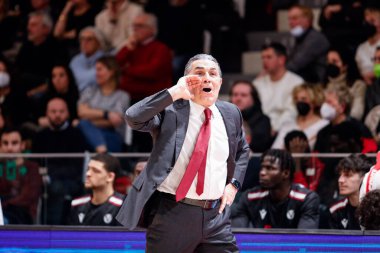 Sergio Scariolo (Virtus Segafredo Bologna Head Coach) during Italian Basketball A Serie  Championship UNAHOTELS Reggio Emilia vs Virtus Segafredo Bologna at the PalaBigi in Reggio Emilia, Italy, February 12, 2023 - Credit: Nicholas Russ