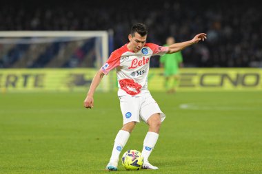 Hirving Lozano (11) SSC Napoli 1926 control the ball during the Italian Serie A 2022/2023 football match between Napoli vs Cremonese on February 12, 2023 at the Stadium Maradona in Naples, Italy - Credit: Salvatore Varo/LiveMedi