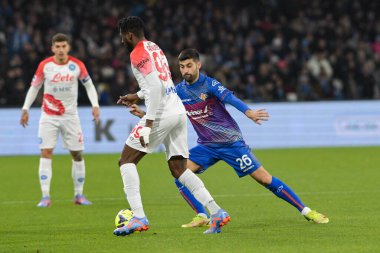 Andre-Frank Zambo Anguissa (99) SSC Napoli 1926 control the ball Marco Benassi (26) U.S. Cremonese during the Italian Serie A 2022/2023 football match between Napoli vs Cremonese on February 12, 2023 at the Stadium Maradona in Naples, Italy - Credit: