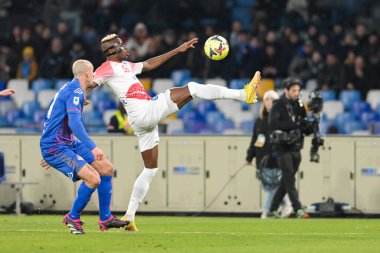 Victor Osimhen (9) SSC Napoli 1926 control the ball during the Italian Serie A 2022/2023 football match between Napoli vs Cremonese on February 12, 2023 at the Stadium Maradona in Naples, Italy - Credit: Salvatore Varo/LiveMedi