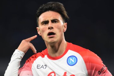 Eljif Elmas of SSC Napoli rejoices after the net  during the Serie A match between SSC Napoli v Cremonese SC at Diego Armando Maradona  Stadium  - Credit: Agostino Gemito/LiveMedi