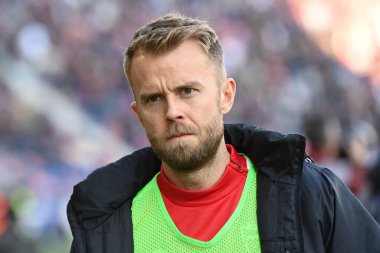 Christian Gitkjaer (AC Monza) portrait during italian soccer Serie A match Bologna FC vs AC Monza at the Renato Dall'Ara stadium in Bologna, Italy, February 12, 2023 - Credit: Gianluca Ricc