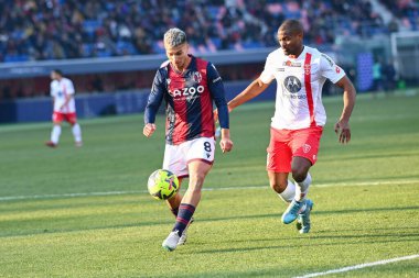 Nicolas Dominguez (Bologna FC) in action during italian soccer Serie A match Bologna FC vs AC Monza at the Renato Dall'Ara stadium in Bologna, Italy, February 12, 2023 - Credit: Gianluca Ricc