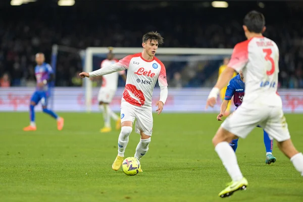 Eljif Elmas (7) SSC Napoli 1926 control the ball during the Italian Serie A 2022/2023 football match between Napoli vs Cremonese on February 12, 2023 at the Stadium Maradona in Naples, Italy - Credit: Salvatore Varo/LiveMedi