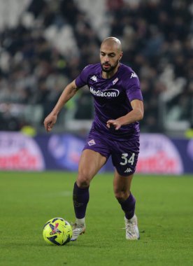 Sofyan Ambarabat of Acf Fiorentina  during the Italian serie A, football match between Juventus Fc and Acf Fiorentina on 12 February 2023 at Allianz Stadium, Turin, Italy. Photo Ndrerim Kaceli - Credit: Nderim Kaceli/LiveMedi