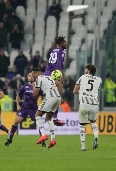 Cristian Kouakou Kouame of Acf Fiorentina during the Italian serie A, football match between Juventus Fc and Acf Fiorentina on 12 February 2023 at Allianz Stadium, Turin, Italy. Photo Ndrerim Kaceli - Credit: Nderim Kaceli/LiveMedi