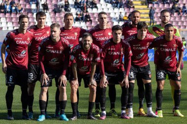 Reggina team during Italian soccer Serie B match Reggina 1914 vs AC Pisa at the Oreste Granillo stadium in Reggio Calabria, Italy, February 11, 2023 - Credit: Valentina Giannetton