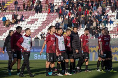 Reggina team  during Italian soccer Serie B match Reggina 1914 vs AC Pisa at the Oreste Granillo stadium in Reggio Calabria, Italy, February 11, 2023 - Credit: Valentina Giannetton