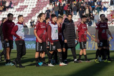 Reggina team  during Italian soccer Serie B match Reggina 1914 vs AC Pisa at the Oreste Granillo stadium in Reggio Calabria, Italy, February 11, 2023 - Credit: Valentina Giannetton