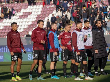Reggina team  during Italian soccer Serie B match Reggina 1914 vs AC Pisa at the Oreste Granillo stadium in Reggio Calabria, Italy, February 11, 2023 - Credit: Valentina Giannetton