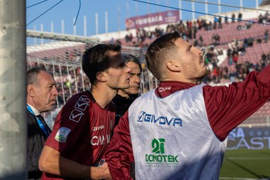 Reggina team  during Italian soccer Serie B match Reggina 1914 vs AC Pisa at the Oreste Granillo stadium in Reggio Calabria, Italy, February 11, 2023 - Credit: Valentina Giannetton