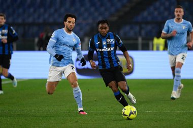 Ademola Lookman (Atalanta) Felipe Anderson (SS Lazio) during the Italian Football Championship League A 2022/2023 match between SS Lazio vs Atalanta BC at the Olimpic Stadium in Rome on 11 February 2023. - Credit: Fabrizio Corradetti/LiveMedi