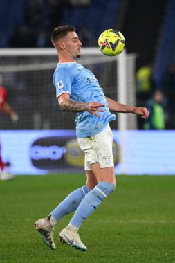 Sergej Milinkovic-Savic (SS Lazio) during the Italian Football Championship League A 2022/2023 match between SS Lazio vs Atalanta BC at the Olimpic Stadium in Rome on 11 February 2023. - Credit: Fabrizio Corradetti/LiveMedi