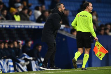 Head Coach Diego Martinez (RCD Espanyol) during Spanish football La Liga match Espanyol vs Real Sociedad at the RCD Espanyol Stadium in Barcelona, Spain, February 13, 2023 - Credit: Felipe Mondin