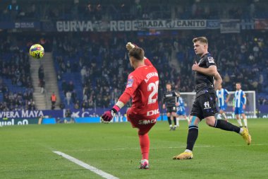 Alvaro Fernandez (RCD Espanyol) during Spanish football La Liga match Espanyol vs Real Sociedad at the RCD Espanyol Stadium in Barcelona, Spain, February 13, 2023 - Credit: Felipe Mondin