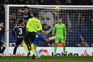 Le Normand (Real Sociedad) during Spanish football La Liga match Espanyol vs Real Sociedad at the RCD Espanyol Stadium in Barcelona, Spain, February 13, 2023 - Credit: Felipe Mondin