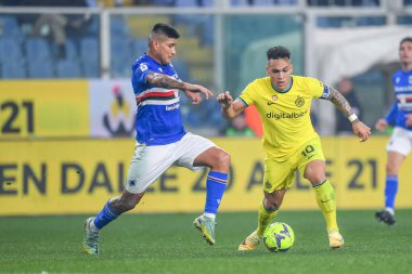Bruno Amione Sa - Lautaro Javier Martinez (Inter) during italian soccer Serie A match UC Sampdoria vs Inter - FC Internazionale at the Luigi Ferraris stadium in Genova, Italy, February 13, 2023 - Credit: Danilo Vig