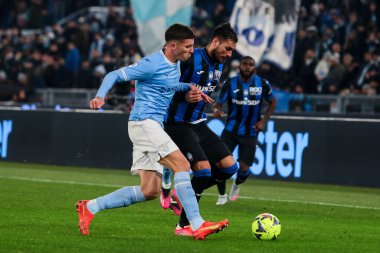 Nicolo Casale of SS LAZIO and Jose Luis Palomino of Atalanta during italian soccer Serie A match SS Lazio vs Atalanta BC at the Olimpico stadium in Rome, Italy, February 11, 2023 - Credit: Raffaele Cont