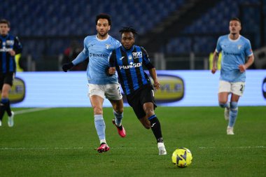 Ademola Lookman (Atalanta) Felipe Anderson (SS Lazio) during the Italian Football Championship League A 2022/2023 match between SS Lazio vs Atalanta BC at the Olimpic Stadium in Rome on 11 February 2023. - Credit: Fabrizio Corradetti/LiveMedi