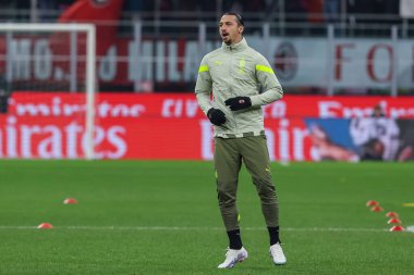 Zlatan Ibrahimovic of AC Milan warms up during Serie A 2022/23 football match between AC Milan and Torino FC at San Siro Stadium, Milan, Italy on February 10, 2023 - Credit: Fabrizio Carabelli/LiveMedi