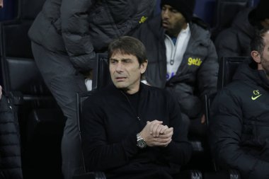 Antonio Conte manager of Tottenham Hotspur during the Uefa Champions League, football game between Ac Milan and Tottenham Hotspur on 14 February 2023 at San Siro Stadium, Milan, Italy. Photo Ndrerim Kaceli - Credit: Nderim Kaceli/LiveMedi