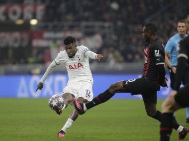 Emerson Royal of Tottenham Hotspur during the Uefa Champions League, football game between Ac Milan and Tottenham Hotspur on 14 February 2023 at San Siro Stadium, Milan, Italy. Photo Ndrerim Kaceli - Credit: Nderim Kaceli/LiveMedi