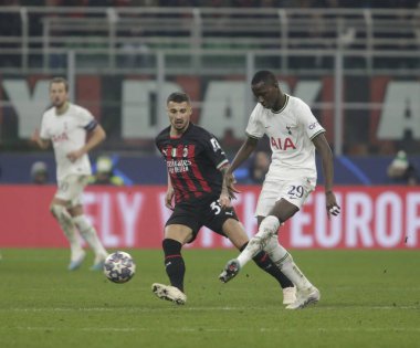 Pape Matar Sarr of Tottenham Hotspur during the Uefa Champions League, football game between Ac Milan and Tottenham Hotspur on 14 February 2023 at San Siro Stadium, Milan, Italy. Photo Ndrerim Kaceli - Credit: Nderim Kaceli/LiveMedi