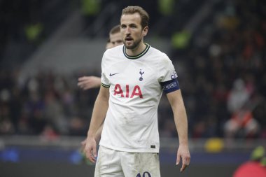 Harry Kane of Tottenham Hotspur during the Uefa Champions League, football game between Ac Milan and Tottenham Hotspur on 14 February 2023 at San Siro Stadium, Milan, Italy. Photo Ndrerim Kaceli - Credit: Nderim Kaceli/LiveMedi