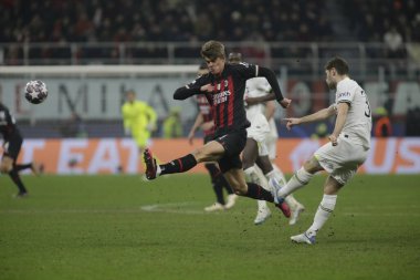 Charles De Ketelaere of Ac Milan and Clement Lenglet of Tottenham Hotspur during the Uefa Champions League, football game between Ac Milan and Tottenham Hotspur on 14 February 2023 at San Siro Stadium, Milan, Italy. Photo Ndrerim Kaceli - Credit: Nde