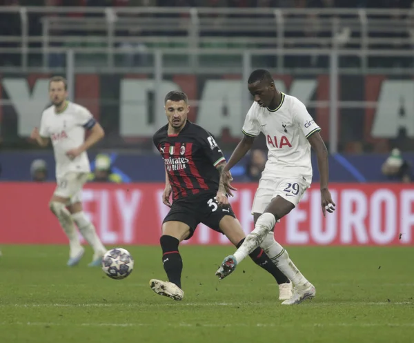 Pape Matar Sarr of Tottenham Hotspur during the Uefa Champions League, football game between Ac Milan and Tottenham Hotspur on 14 February 2023 at San Siro Stadium, Milan, Italy. Photo Ndrerim Kaceli - Credit: Nderim Kaceli/LiveMedi