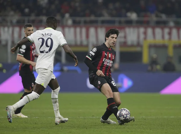 Sandro Tonali of AC Milan during the Uefa Champions League, football game between Ac Milan and Tottenham Hotspur on 14 February 2023 at San Siro Stadium, Milan, Italy. Photo Ndrerim Kaceli - Credit: Nderim Kaceli/LiveMedi