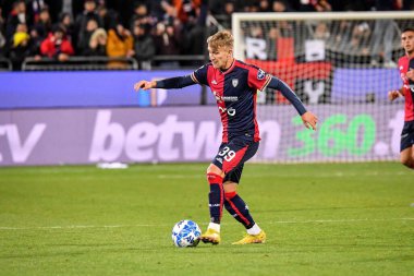 Cagliari Calcio takımından Christos Kourfalidis İtalya 'nın başkenti Cagliari' de oynanan Cagliari Calcio-Genoa CFC maçı sırasında 01 Mart 2023 - Fotoğraf: Luigi Can