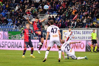 Cagliari Calcio takımından Leonardo Pavoletti İtalya 'nın Cagliari şehrindeki Unipol Domus' ta oynanan Cagliari Calcio vs Genoa CFC maçında, 01 Mart 2023 - Fotoğraf: Luigi Can